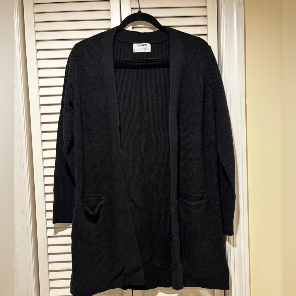 Long Black Cardigan